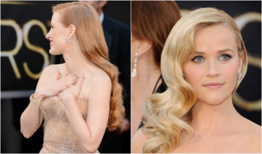 Reese Witherspoon at the Oscars showcasing beautiful hairstyles from 2013.
