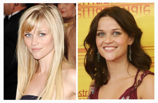 Reese Witherspoon, the brunette with brown hair.