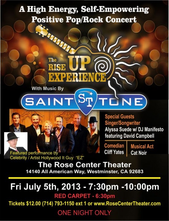A flyer for a concert by the Saint Tone Band at the Saint Tone Center.