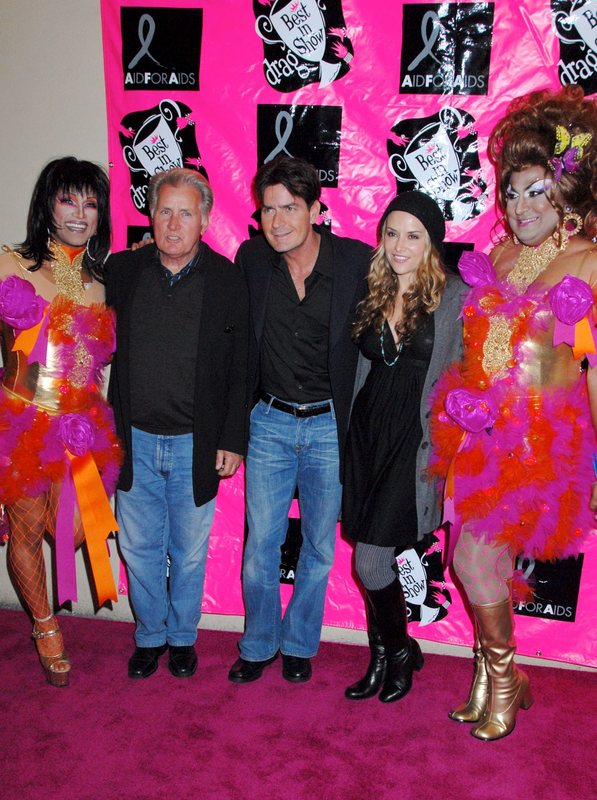 Martin Sheen, Charlie Sheen and Brooke Mueller attend the Legendary 5th Annual Best In Drag Show and Fundraiser for Aid For AIDS at the Orpheum Theater, Los Angeles.  (10/14/07) ©Brandon Charles/jpistudios.com 310-657-9661