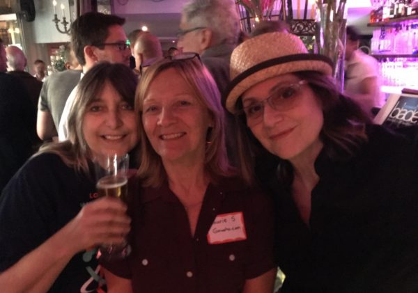 LA Blade Launch with Renee Sotile, left, Goweho editor Laurie Schenden, and Mary Jo Godges.